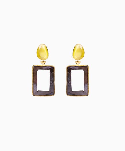 Boucles d'Oreilles Square Quartz