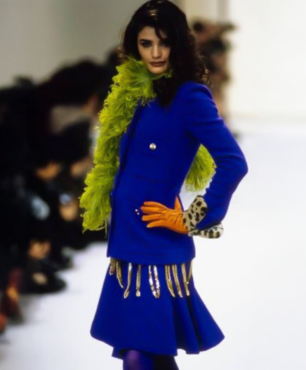 Veste Blue Tweed FW1991 Par Karl Lagerfeld