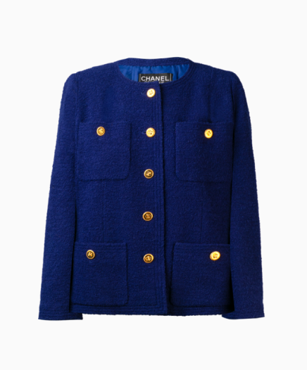 Veste Blue Tweed FW1991 Par Karl Lagerfeld