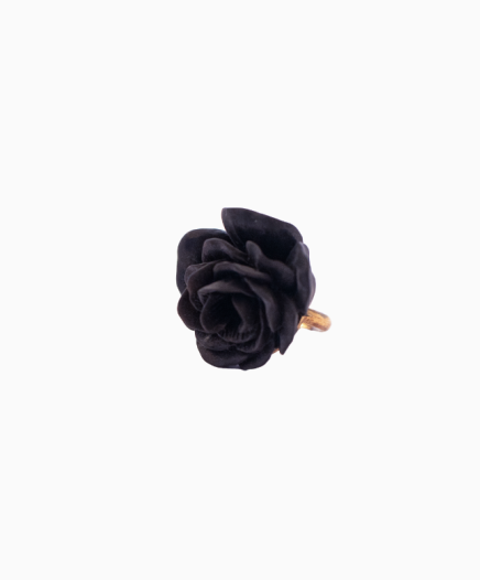 Bague Camélia Noir