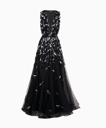 Robe Demoiselle Black Silver