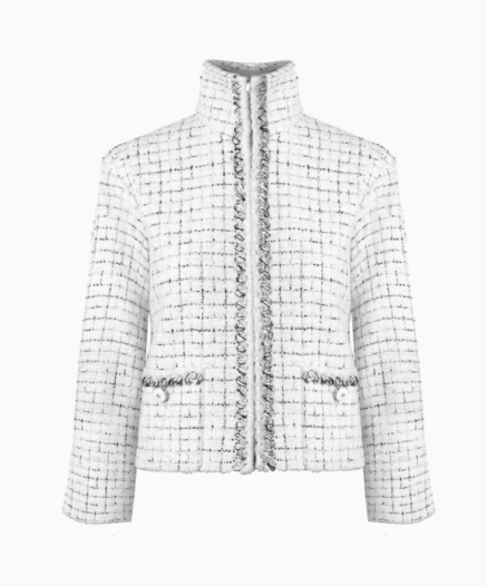 Veste Tweed White And Silver