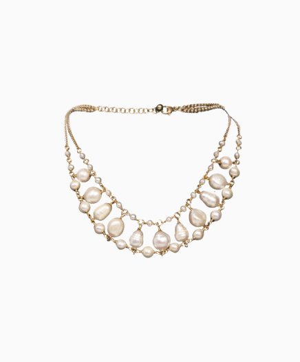 Collier Rail Pop Corn Blanc