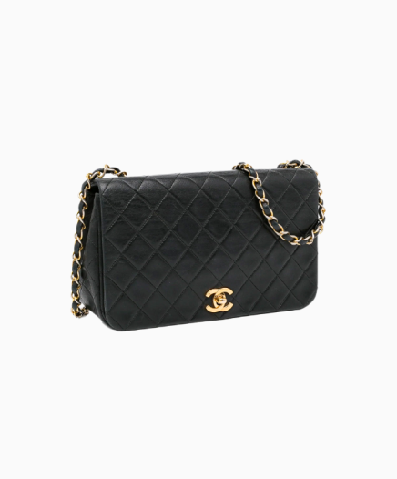 Sac Matelasse Flap Crossbody Black