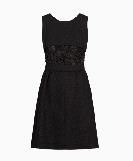 Robe Dentelle Ajourée Noire