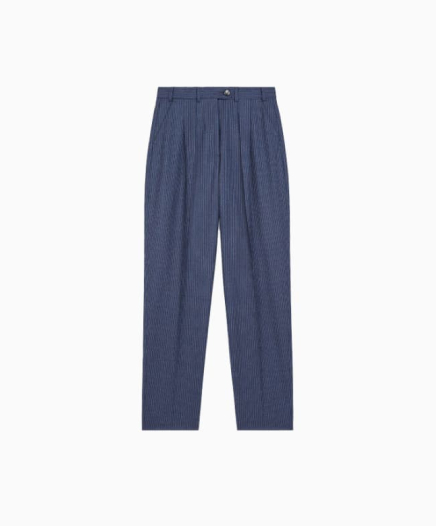 Pantalon Rayé Marine