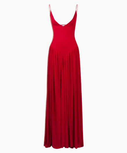 Robe Plissé Rouge Fluidité