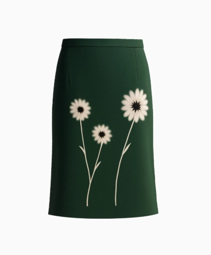 Jupe Green Silk