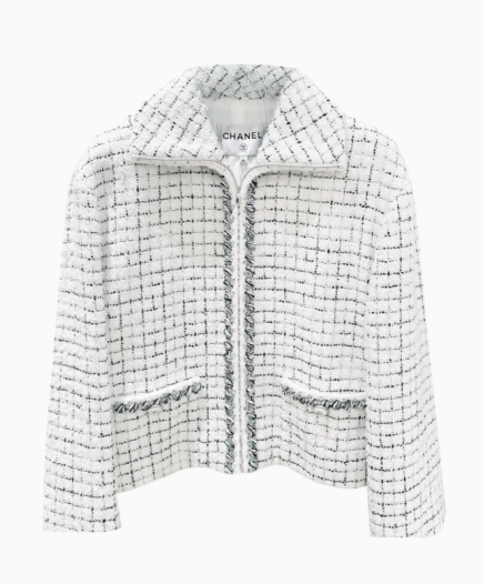 Veste Tweed White And Silver