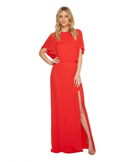 Robe Red Crepe