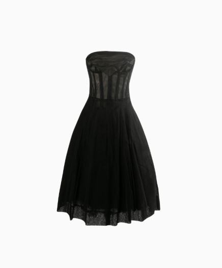 Robe bustier tulle noire