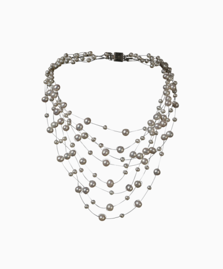 Collier Perles Flottantes