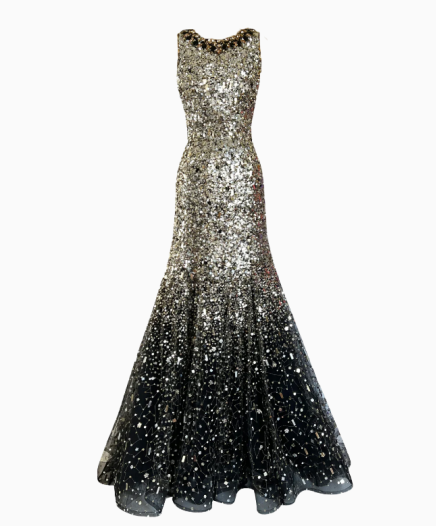 Robe Gold Sequin Runway