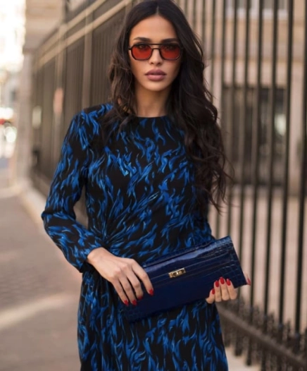 Robe Blue Fauve Print