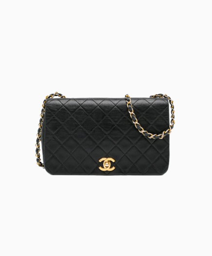 Sac Matelasse Flap Crossbody Black