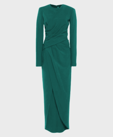 Robe Crêpe Green Midi