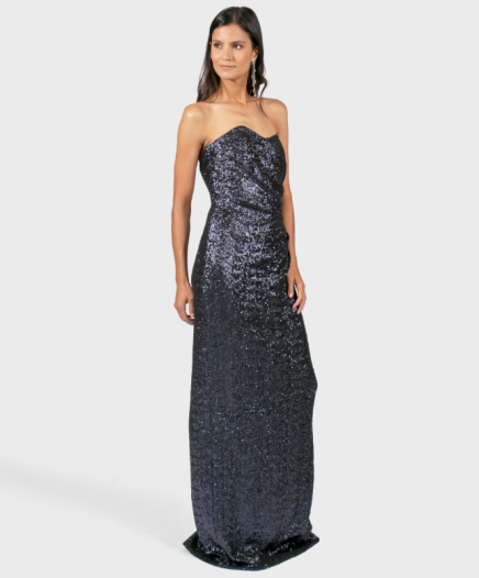 Robe Grise Sequin