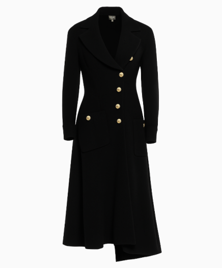 Manteau Croisé Noir Iconique FW 2020 By Virginie Viard