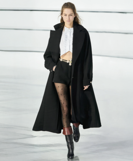 Manteau Croisé Noir Iconique FW 2020 By Virginie Viard
