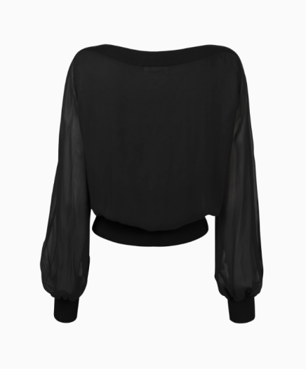 Top Mousseline Noire