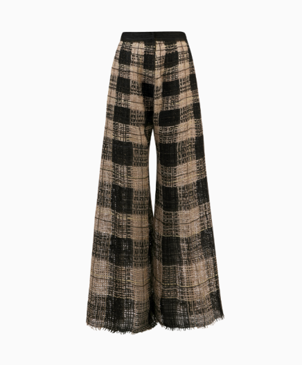 Pantalon Plaid Wide Leg