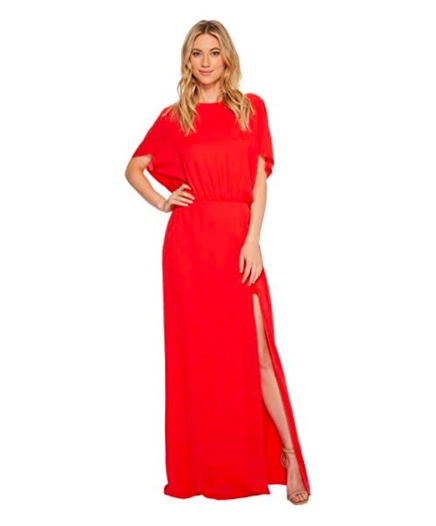 Robe Red Crepe