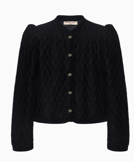 Veste Matelassée En Velours Noir Rive Gauche Circa  2006