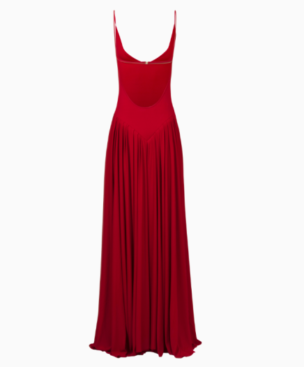 Robe Plissé Rouge Fluidité