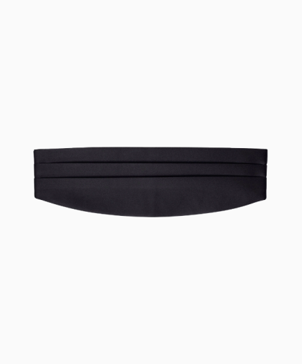 Ceinture Plissée Satin Noir