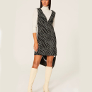 Robe Lina Black Flower