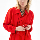 Manteau Long rouge