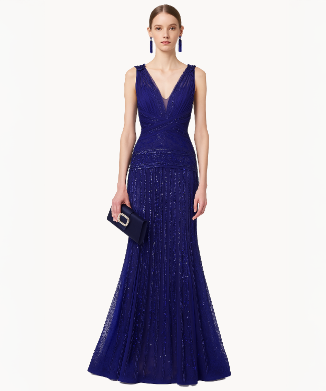 Location Robe Zuhair Murad, modèle Blue Lace And Crystal 1