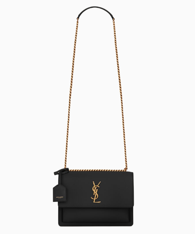 Achat Sac Yves Saint Laurent, modèle Sunset Medium Black Gold 2