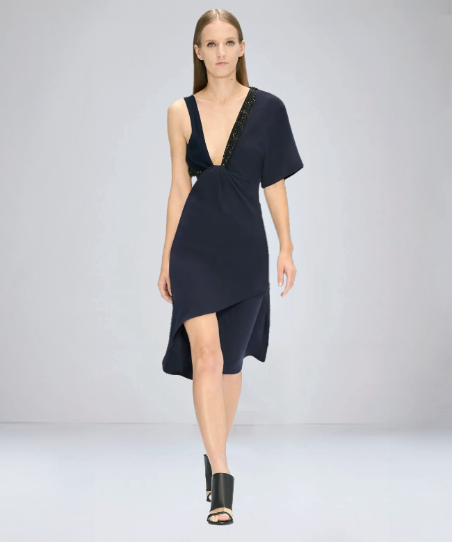 Location robe Courrèges, modèle Twist Asymmetrical Navy 1