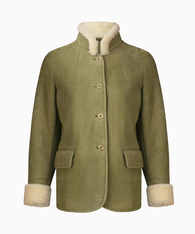 Achat Manteau Ermanno Scervino, modèle Shearling Vert Circa 2010 1
