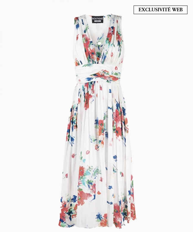 Location Robe Moschino Floral Print Dress 1