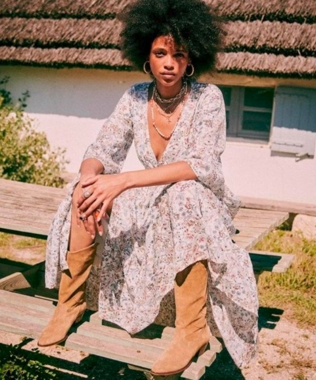 Location Robe Sezane Bonnie fleurie 3