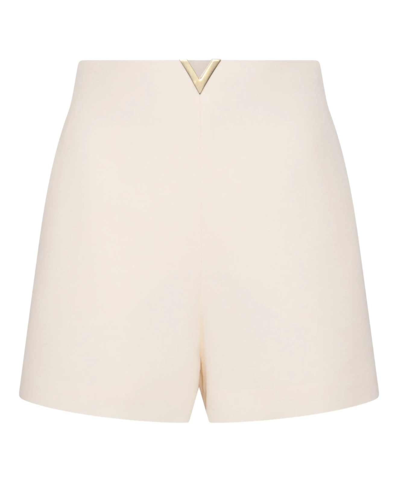 Achat bas Valentino, modèle Short Crepe Couture,Issu de la collection Valentino Pre-Fall 2022, ce short taille haute en crêpe ivoire incarne la pureté élégante et la sophistication discrète propre à la maison 1