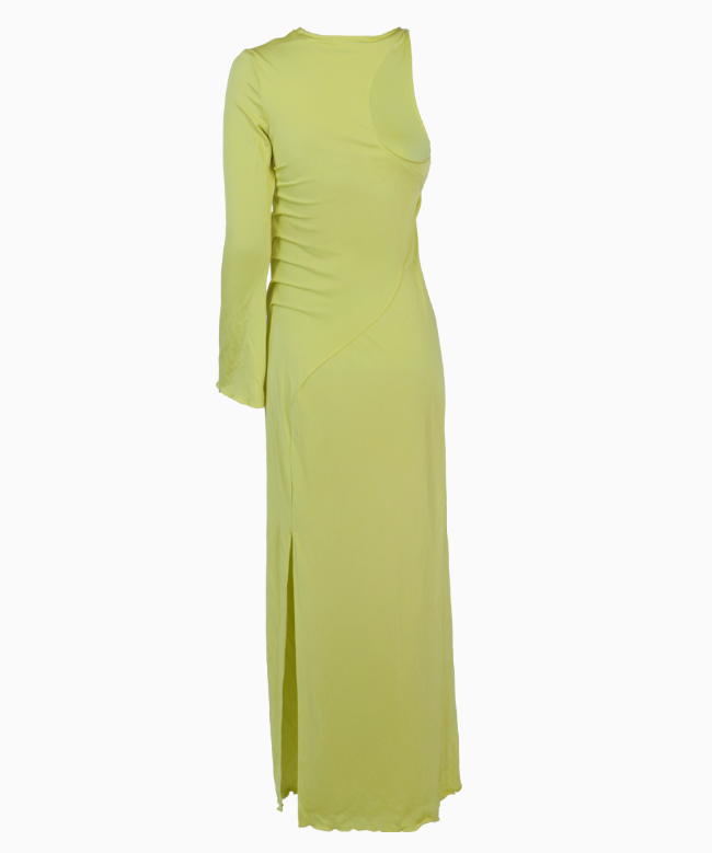 Location et Achat Robe Diane Von Furstenberg, modèle asymétrique jaune 4