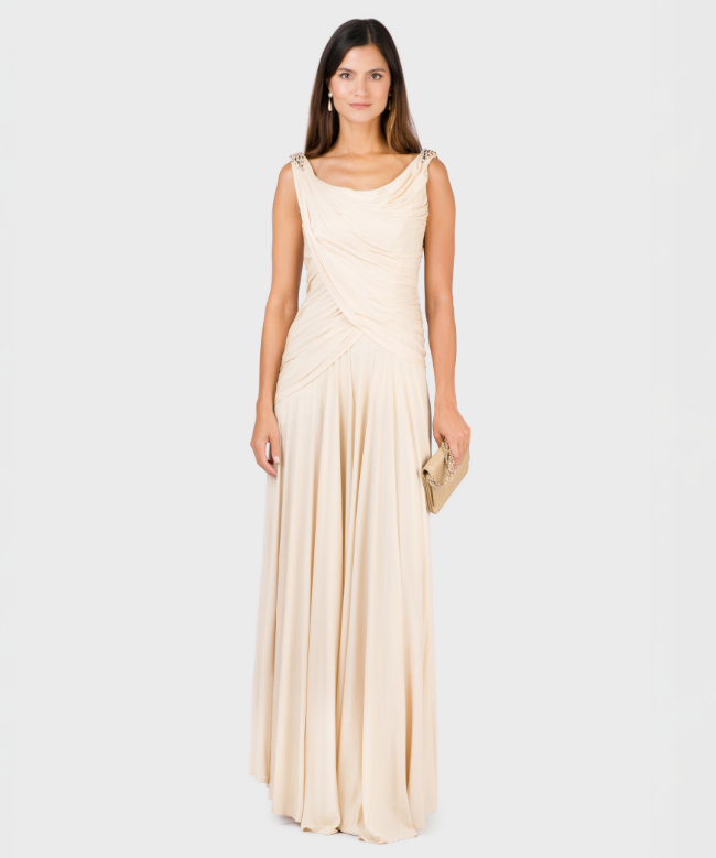Location Robe de soirée Azzaro, modèle draped sand 2