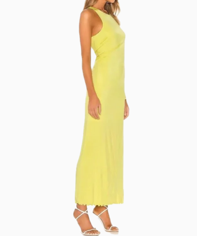 Location et Achat Robe Diane Von Furstenberg, modèle asymétrique jaune 3