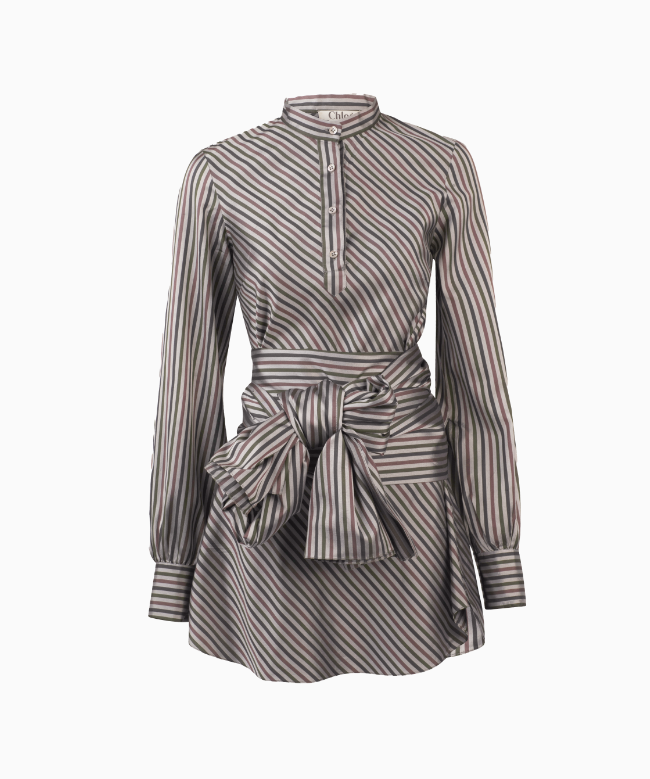 Location et Achat chemise Chloé, modèle Stripes Fluid FW2002 by Phoebe Philo 2