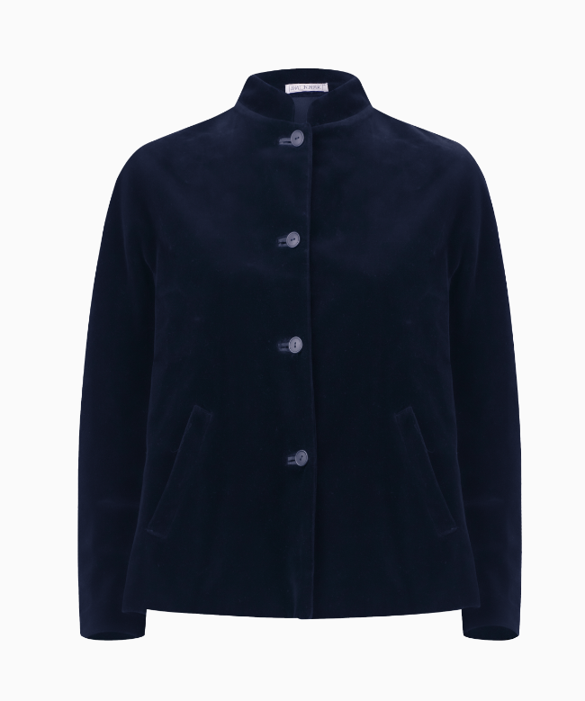 Achat veste Vintage, modèle Velours Bleu Nuit 1