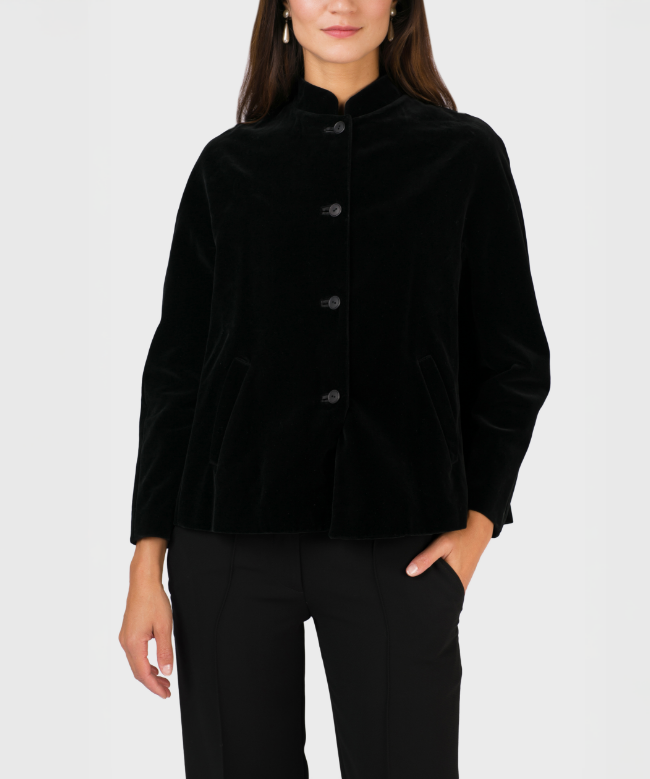 Achat veste Vintage, modèle Velours Bleu Nuit 2