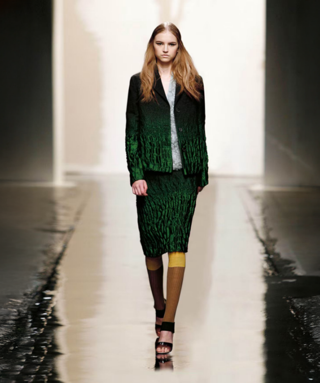 Achat Jupe Prada, modèle Green Relief FW2007 1