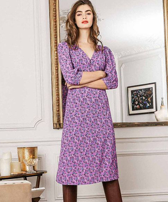 Location Robe Petite Mendigote Rosine Mauve 1