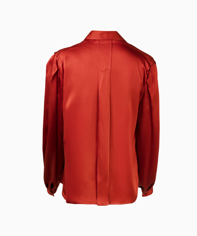 Location et Achat chemise Chloé, modèle Rouge Soie 4