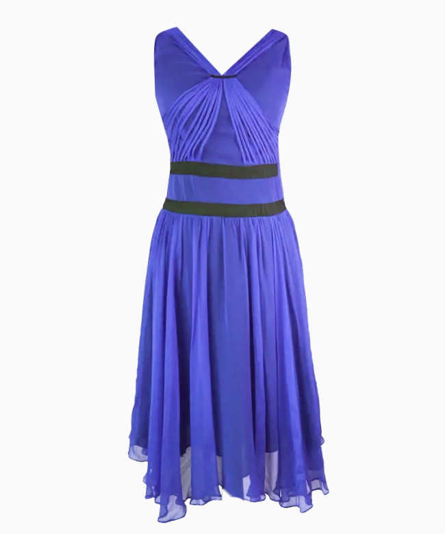 Location Robe Chloé, modèle Mousseline Indigo 2