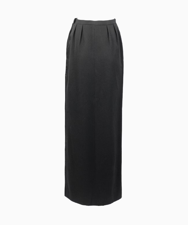 Location et Achat Jupe Yves Saint Laurent, modèle Noire Fluide 3