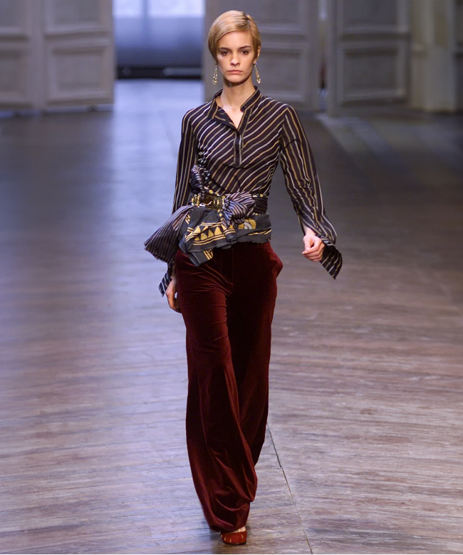 Location et Achat chemise Chloé, modèle Stripes Fluid FW2002 by Phoebe Philo